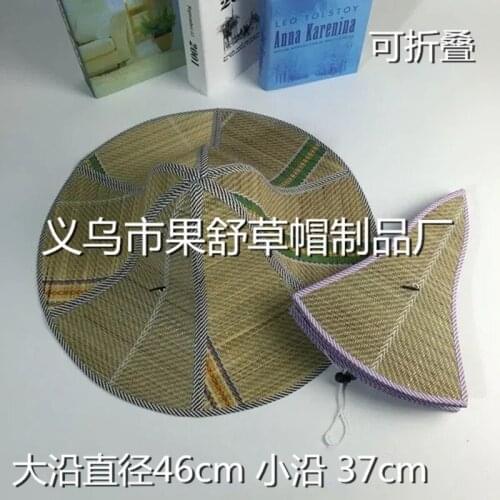 Foldable Straw Sun Hat Sun Hat Fisherman Sun Hat Rattan Straw Hat Folding UV Protection Garden Fishing Sun Hat