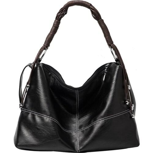 Female Hobo Handbag Large Capacity Women Soft Handbags Fashion PU Leather Female Tote Bags High Quality Shoulder Crossbody Bags