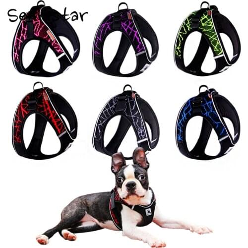 No-pull Sport Reflective Pet Dog Harness For Small Medium Large Dog Outdoor Walking Training Pitbull Dog Chest Vest Harness