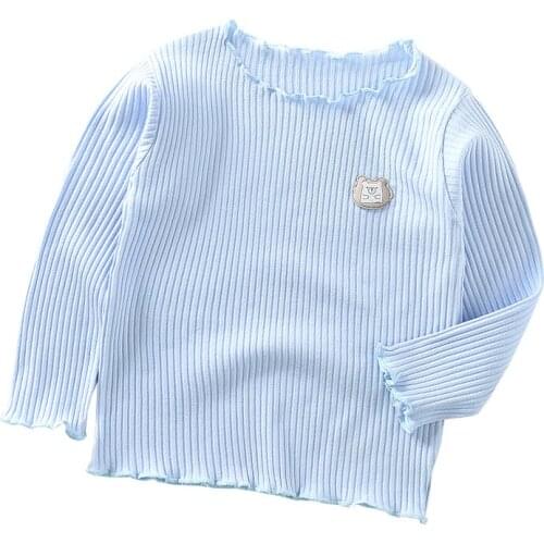 Spring Autumn Girls T Shirt Cotton Tops for Kids Cartoon Children Shirts Long Sleeve Baby Blouse Toddler Bottom Clothing