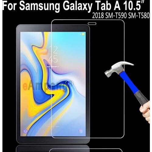Top 9H HD Explosion-proof Tempered Glass For Samsung Galaxy Tab A A2 10.5 2018 T590 T595 SM-T590 Tablet Screen Protector