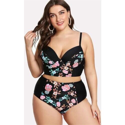 Fat Womens Swimsuit with Fat High Belt and Steel Bracket Split Bikini Swimsuit Womens Swimsuit