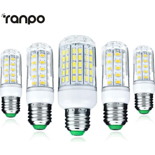 1PCS E27 LED Corn Bulbs 3W 5W 7W 9W 12W 15W 18W 20W 25W AC 220V 110V 5730 SMD LED Lamapara Spotlight Chandelier Candle Lights