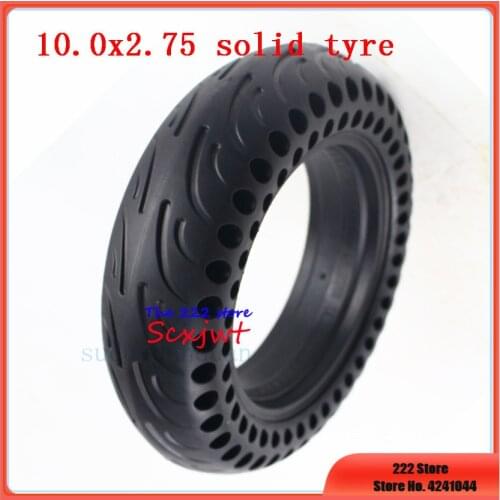 10.0x2.75 Electric Scooter Tire Solid Tyre for 10'' Electric Skateboard Hoverboard Avoid Non-Pneumatic Anti-puncture 10x2.75
