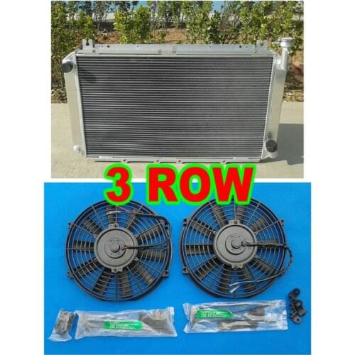 3rows 3 ROW Aluminum radiator +fan FOR Nissan GQ PATROL Y60 4.2L petrol MT 1987-1997