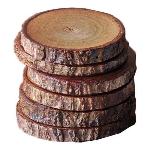 Japanese style natural simple log coaster hotel bar cork insulation tea cup round mat coffee cup China kungfu tea mat 4pcs