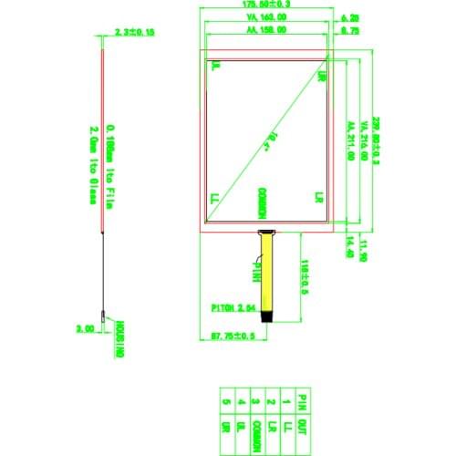 10.4 Inch 5-wire Resistive Touch Screen 5-wire Resistive Industrial Industrial Control External Screen 240*176