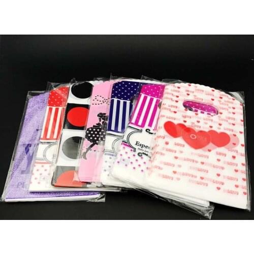 50Pcs 15X9cm Pretty Plastic Jewelry Small Gift Bag Many Colors NEW