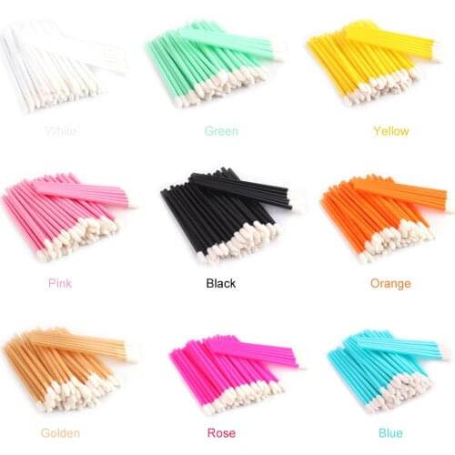 50Pcs Disposable Lip Brush Lipstick Lip Glossy Eyelash Lash Extension Mascara Wands Applicators Cleaner Makeups Tools Cosmetic