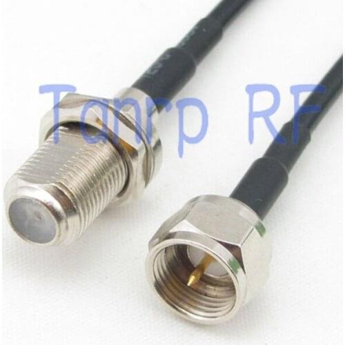 6in F male plug to F female jack RF connector adapter 15CM Pigtail coaxial jumper cable RG174 extension cord