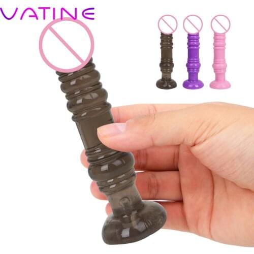 VATINE Butt Plug Jelly Toys Anal Stimulator Prostate Massage Anal Plug Thread G-spot Massage Sex Toys for Women Men Sex Products