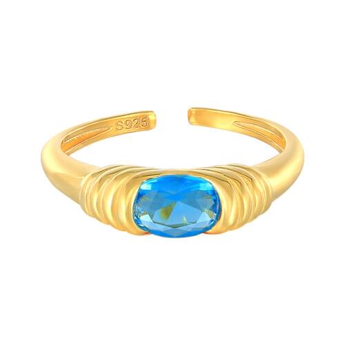 CANNER Silver 925 Rings For Women Colour Stone Opening Finger Rings Friendship Anniversary Ring Jewelry Gift Customized Anillos