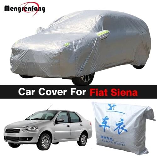 Outdoor Car Cover Auto Anti-UV Sun Shade Rain Snow Dust Resistant Cover For Fiat Siena Petra Palio