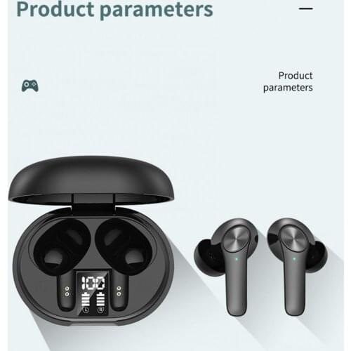 JS76 Wireless Earphone Rechargeable Lossless Digital Display Bluetooth5.0 In-ear Sports Earbud for Outdoor