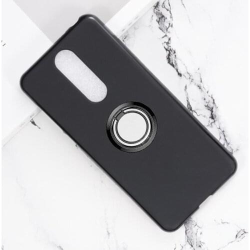 For Alcatel 3 2019 5.94" Back Ring Holder Bracket Phone Case Cover Phone TPU Soft Silicone Cases ON Alcatel 3 5053K 2019