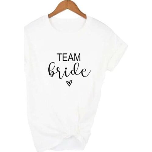 Team Bride Print Women Short Mouwen T-shirts Bachelorette Wedding Party Graphic T-shirt Harajuku T-shirt Womens Tees Tops