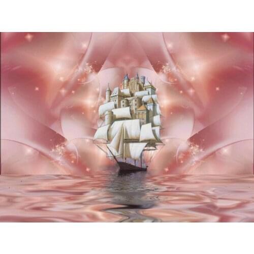 JMINE Div 5D Sailboat Sea Ocean Ship Full Diamond Painting cross stitch kits art High Quality Scenic 3D paint by diamonds