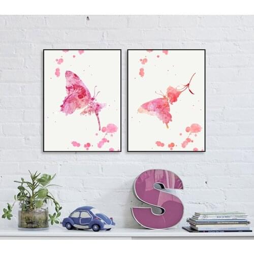 One Piece Poster Rose Color Butterfly Oil Painting Canvas Print Wall Art Picture Home Decor Decorative Teen Room Decoration