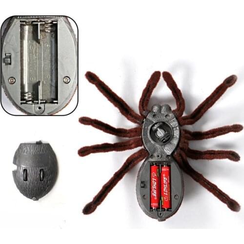 Kawaii Infrared Remote Control Spider Halloween Toy Infrared Spider Scary Toy Wall Simulation Control Remote RC Toy Climbing Spi
