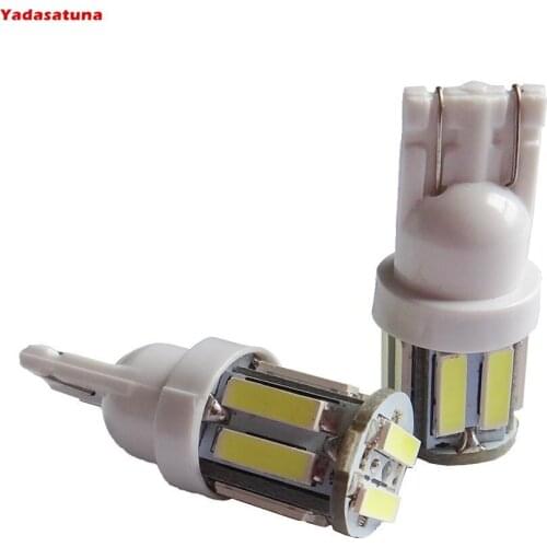 Kit 10 Lampada Pingo T10 Led 7020 5630 Pequena Forte Carro Moto