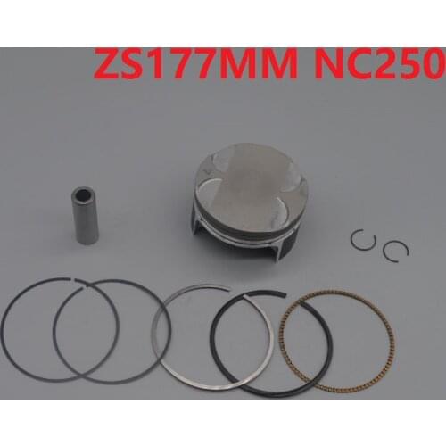 NC250 piston ring pin set 77mm piston kit zongshen engine XZ250R T6 xmotos apollo KAYO BSE 250cc 4 valves parts