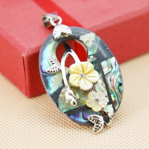 L029 Colour abalone seashells flowers and plants crafts pendant jewelry,Fit fashion women jewelry DIY making