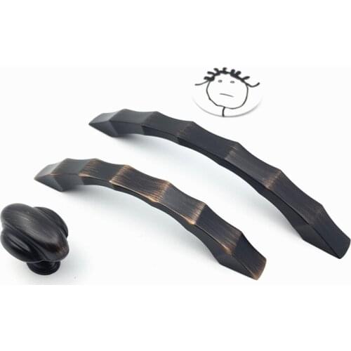 LCH Antique Style Cabinet Door Knobs Dresser Knob Handles Pulls Country Rustic Kitchen Hardware Brushed Red Bronze Cabinet Knob