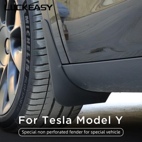 LUCKEASY Car Accessories Exterior Modification For Tesla Model Y Painted Mudguard Front Rear Wheel Guards Mud Protective Fender