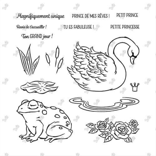 Frog prince Swan Princess Metal Cutting Dies and Photopolymer Stamp Stencils For Scrapbooking Stamps Embossing Mold DIY Paper Ca