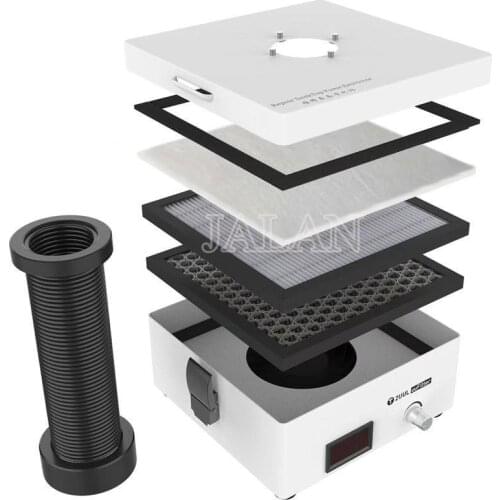 2UUL UUfilter Mini Desktop Smoke Extractor Purifier Tool Mobile Phone Refurbish Workshop Fume Purification Filter Dust Remove