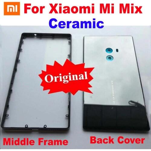 Original New Best Xiaomi Mi Mix / Mi Mix Pro Ceramic Front Bezel Middle Frame Chassic Housing Door Battery Back Cover Rear Case