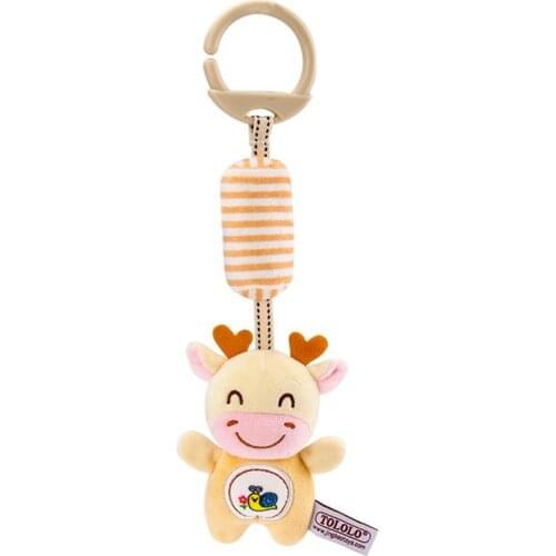 Newborn Baby Plush Stroller Toys children Rattles Mobiles Cartoon Animal Hanging Bell Educational Baby Toy Gift For newborn baby