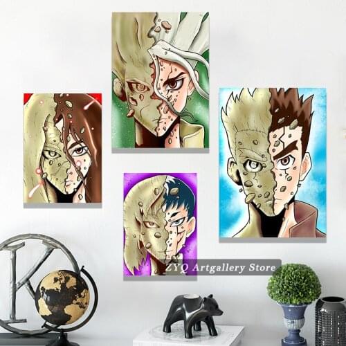 Anime Poster Dr Stone Ishigami Senkuu Home Decor Poster Pictures Wall Art Bedroom Decoration Study Living Room Prints Painting