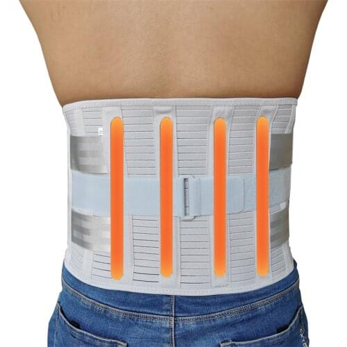 Elastic Waist Trainer Lumbar Back Brace Belt Orthopedic Posture Corrector Steel Plate Magnetic Waist Support Belt