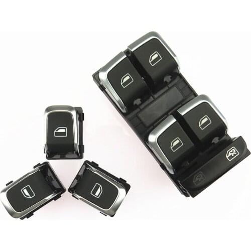 SCJYRXS Master Switch & Window Control Button Set For A4 S4 B8 A5 Q5 4GD959855 8KD959855A 8KD959851A 8KD 959 851 A 8KD 959 855 A