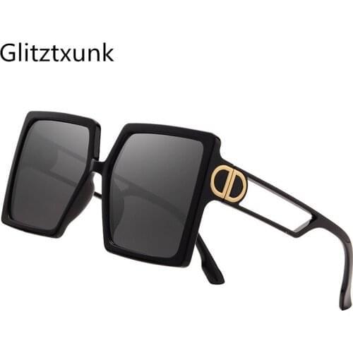 Glitztxunk 2021 New Sunglasses Women Square Luxury Designer Square Fashion Retro Sun Glasses For Man Women Classic Shades UV400