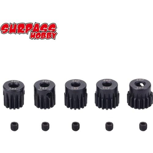 Surpass Hobby 5pcs 48DP 3.175mm 13T-41T Pinion Motor Steel Gear Combo Set for 3650 3660 1/10 RC Car Truck