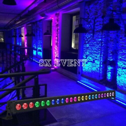24x3W Led Wall Washer Light RGB Led Bar Lights Aluminum case DMX512 2/4/6/7/12/24 channels Led DJ Disco Stage Light