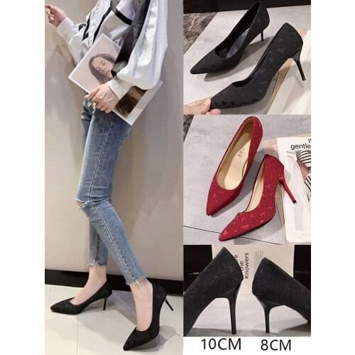 High-end high heels 2020 new Korean version of the sexy shallow mouth 10CM high-heeled shoes comfortable temperament shoes