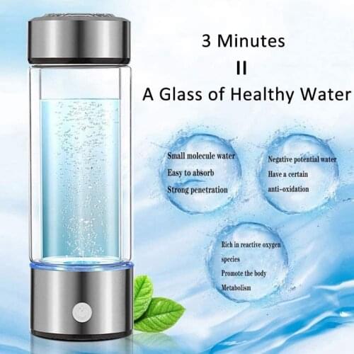 Hydrogen Generator Cup Water Filter Alkaline Maker Hydrogen-Rich Water Portable Bottle Lonizer Pure H2 Electrolysis