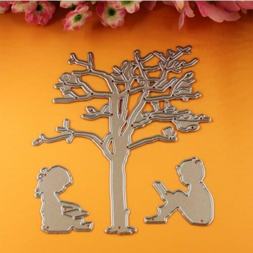 YINISE Metal Cutting Dies Scrapbooking Stencils Boy Girl Tree DIY Cards Album Decoration Embossing Folder Template Die Cuts