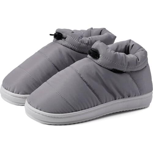 Snow Boots Women Shoes Warm Plush Fur Ankle Boots Winter Female Slip on Flat Casual Shoes Men Waterproof Ultralight Footwear