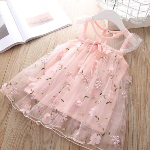 Toddler 1 Year Birthday Baptism Dress Fashion Clothes Newborn Christening First Ruffle Lace Flower Romper Baby Princess Dresses