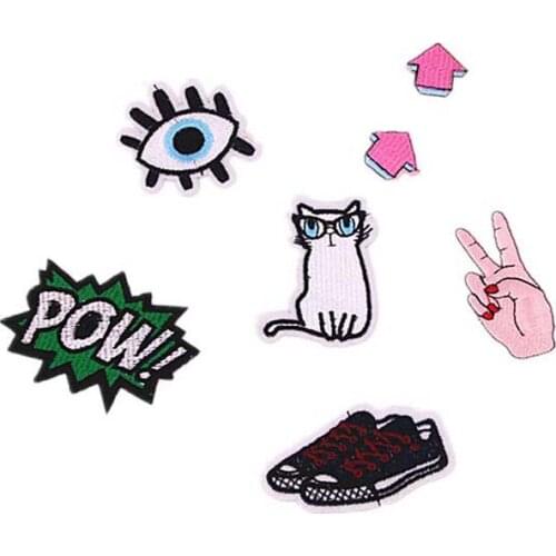 1pcs/6pcs diy Embroidered Patches Large Size for Clothes Ironing Sew Appliques for Jackets Bag Shoes Sticker Badges cp1596
