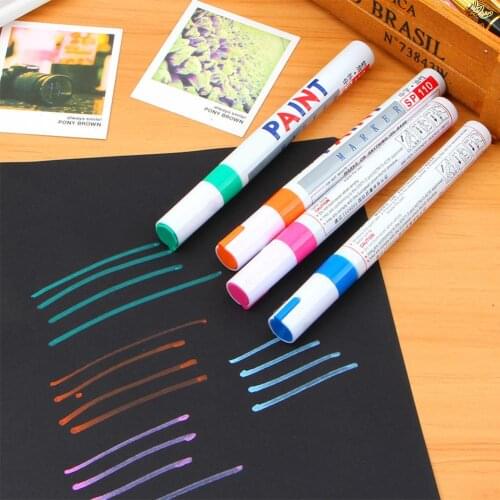 1PCS Acrylic Paint Marker Pens Permanent Art Rock Metal Glass Pebble Waterproof Highlighter Wedding Album Graffiti