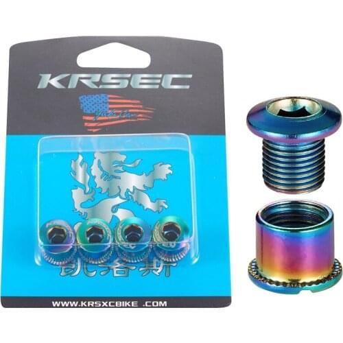 10packs MTB Bicycle Chainwheel Screws Cycling Bike M8 Alloy Single/Double Dental Plate Nail Screws Super Light Crankset Screw