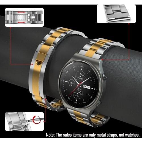 22mm bracelet For Huawei Watch 3 GT 2 Pro ECG GT2 2e Stainless Steel Strap For Samsung Galaxy Watch 3 45mm Gear S3 Accessories