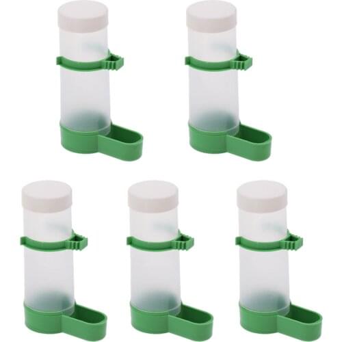 5PCS Pet Bird Automatic Water Feeder Parrot Canary Finch Drinking Fountain