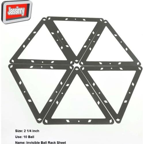 6pcs Triangle Billiards 10 ball invisible Ball Sheet Rack free shipping 2 1/4" Pool Magic Ball Rack Sheet Billiards accessories