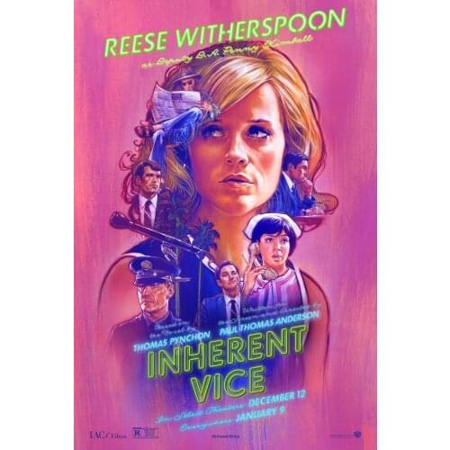 6Style Choose INHERENT VICE TEXTLESS MOVIE Art Film Print Silk Poster Home Wall Decor 24x36inch